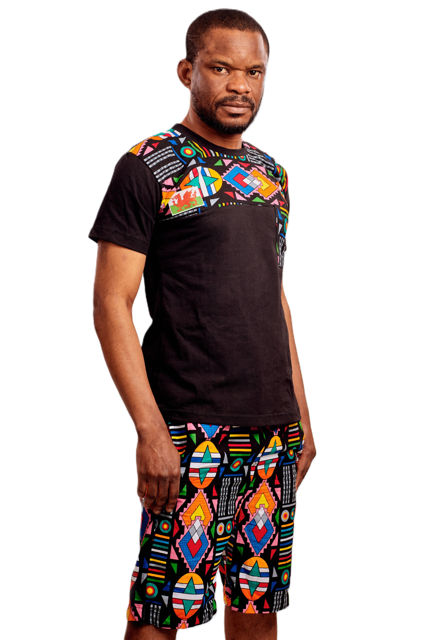 T-shirts and ankara short