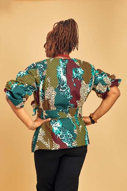 Ayoni ankara top blouse