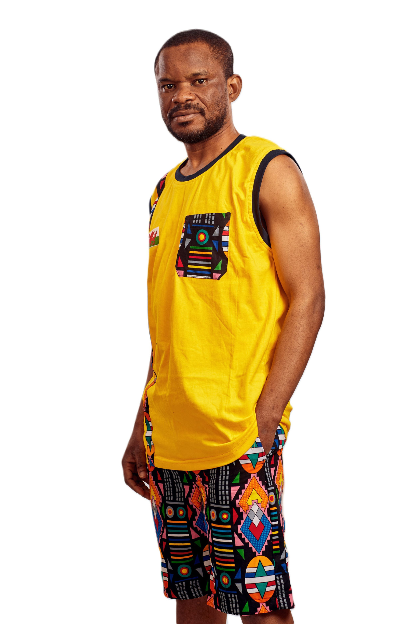 T-shirts and ankara short