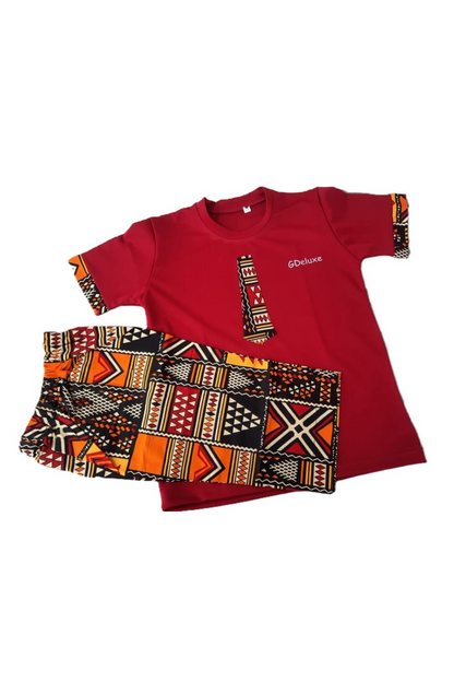 Premium 2 pieces Ankara T-shirt set