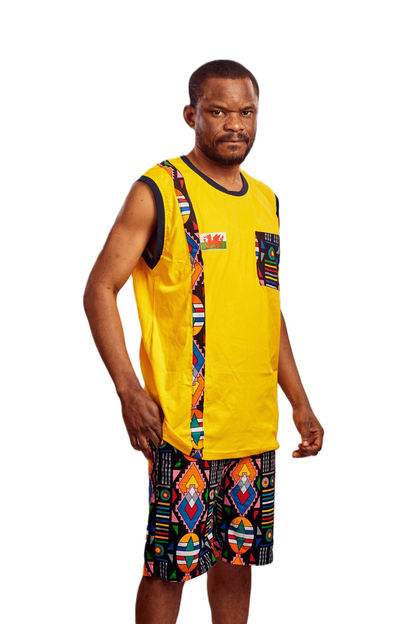 T-shirts and ankara short