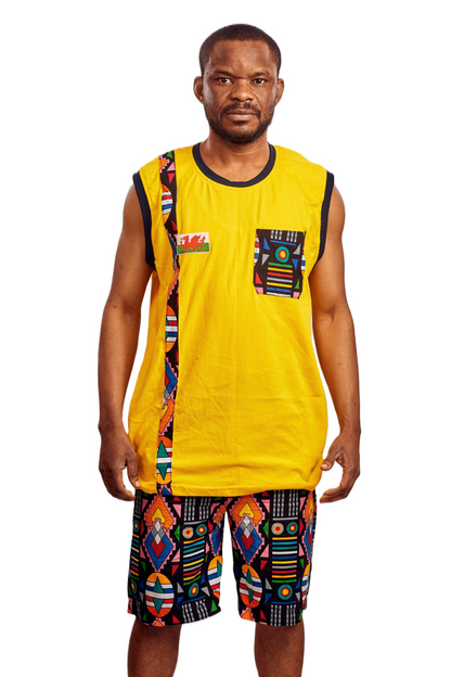 T-shirts and ankara short