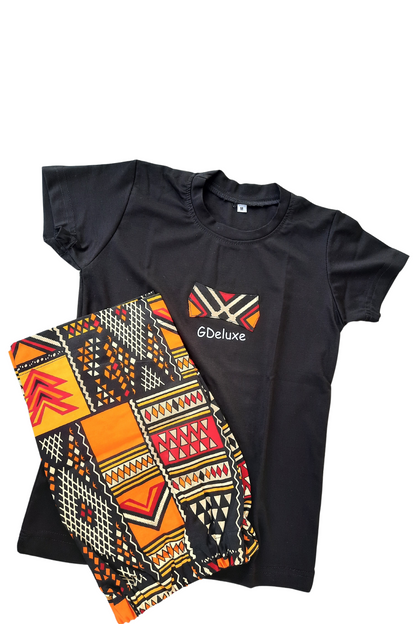 Premium 2 pieces Ankara T-shirt set