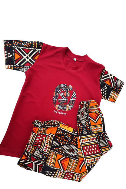 Premium 2 pieces Ankara T-shirt set