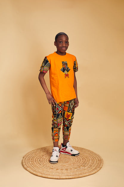 Premium 2 pieces Ankara T-shirt set