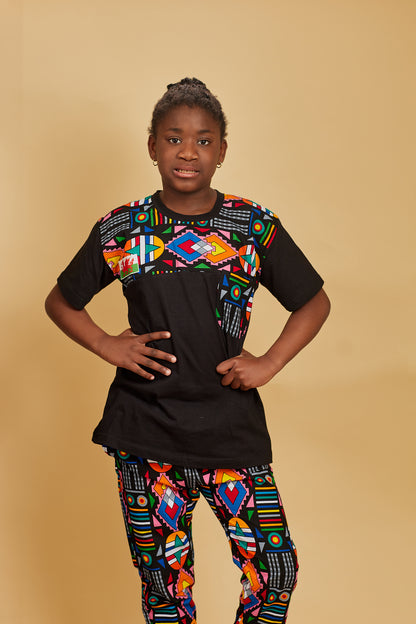 Premium Ankara T-shirts 2 pieces outfit set - Damilola